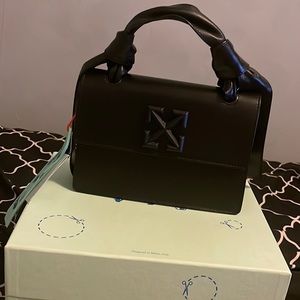 Slightly used Off-White Jitney 1.4 Leather Crossbody Bag